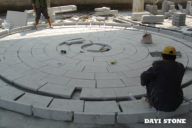 Paving Light Grey Granite G603 Top flamed others sawn D=800x5cm - Dayi Stone Paving Light Grey Granite G603 Top flamed others sawn D=800x5cm - Dayi Stone